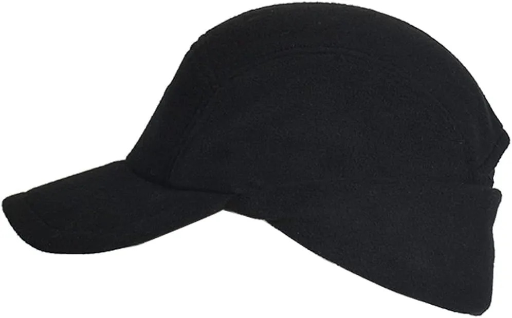 Womens Athletic Winter Hat with Ponytail Hole - Fleece Running Hat for Womens